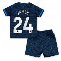 Chelsea Reece James #24 Replica Away Minikit 2023-24 Short Sleeve (+ pants)
